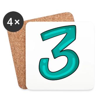 3 - Untersetzer (4er-Set) - Weiß - Vorne