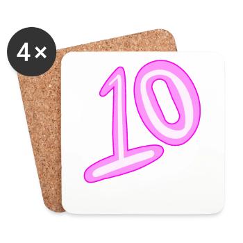 10 - Untersetzer (4er-Set) - Weiß - Vorne