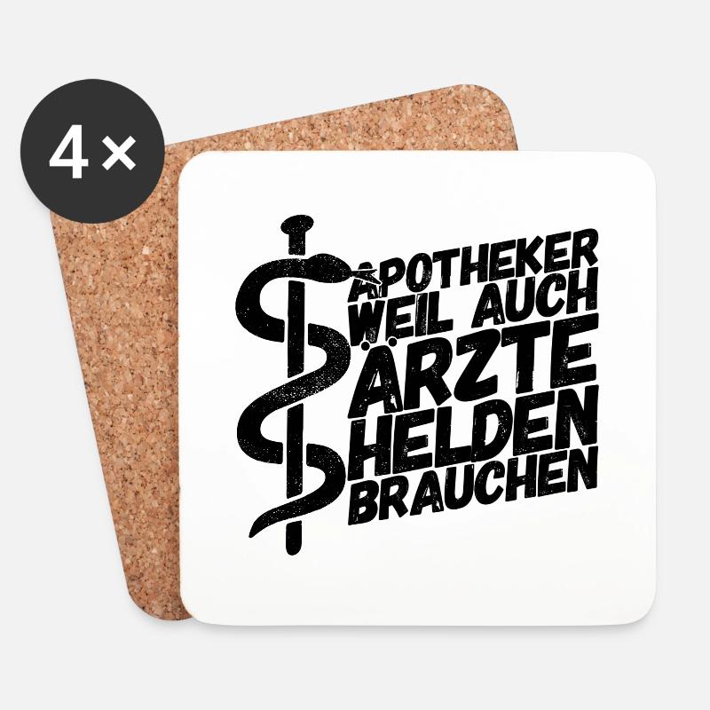 Apotheker Apotheke Pharmazeut - Untersetzer (4er-Set) - Weiß