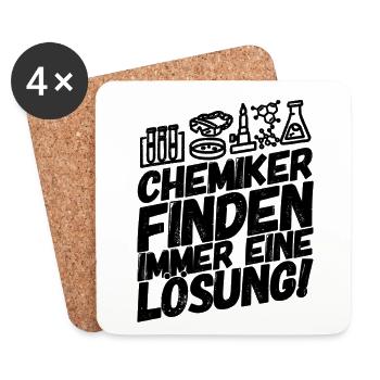 Chemiker chemisch Chemie - Untersetzer (4er-Set) - Weiß - Vorne