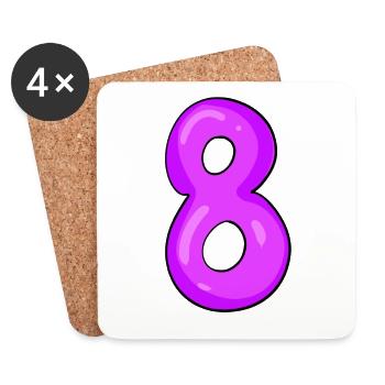 8 - Untersetzer (4er-Set) - Weiß - Vorne