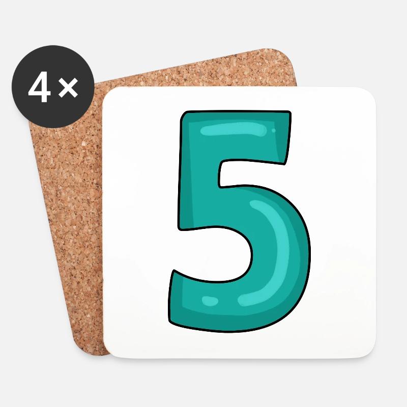 5 - Untersetzer (4er-Set) - Weiß