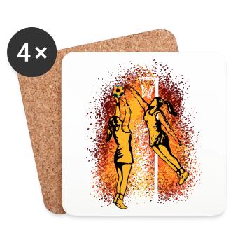 Korfball Women - Coasters (set of 4) - white - Front