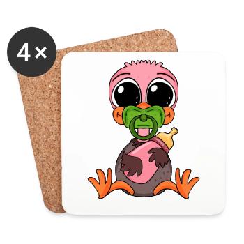 Baby Strauß - Untersetzer (4er-Set) - Weiß - Vorne