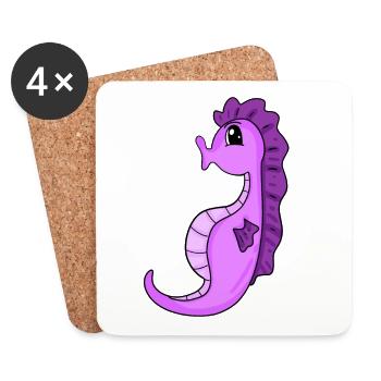 Seahorse Seahorse - Coasters (set of 4) - white - Front