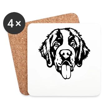 St. Bernard's Dog Dog Switzerland - Coasters (set of 4) - white - Front