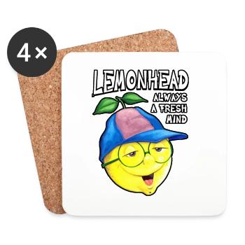 Lemonhead, toujours un frais - Dessous de verre (lot de 4) - blanc - Devant