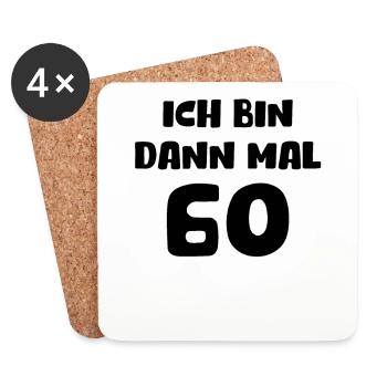 60. Geburtstag Geschenk Geburtstagskind 60 Jahre - Untersetzer (4er-Set) - Weiß - Vorne