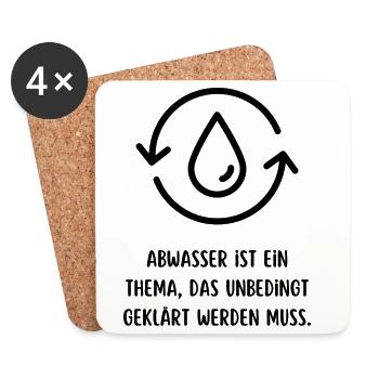 Geklärt - Untersetzer (4er-Set) - Weiß - Vorne