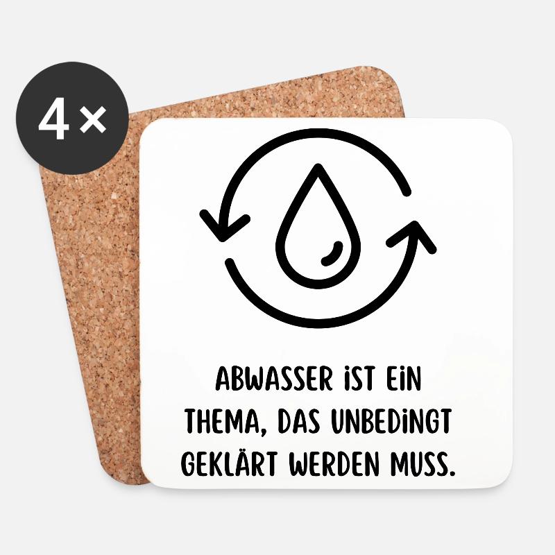 Geklärt - Untersetzer (4er-Set) - Weiß