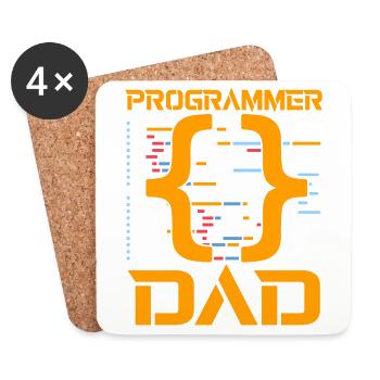 Programmer Dad - Coasters (set of 4) - white - Front
