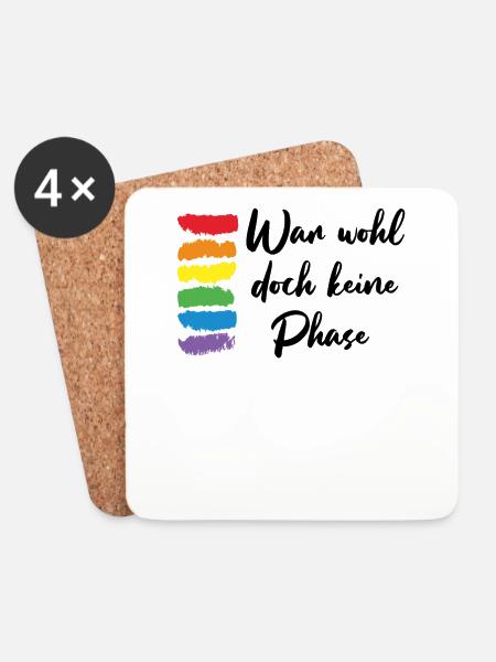 War wohl doch keine Phase LGBT Geschenk - Untersetzer (4er-Set) - Weiß