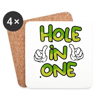 Hole In One Matching Dad and Son - Coasters (set of 4) - white - Front