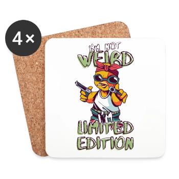 Cool Cartoon Chick - Limited Edition - Saying - Coasters (set of 4) - white - Front