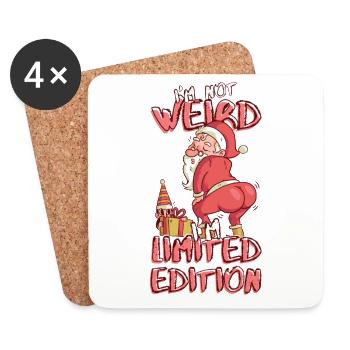 Cartoon Santa Claus Dances - Limited Edition - Coasters (set of 4) - white - Front