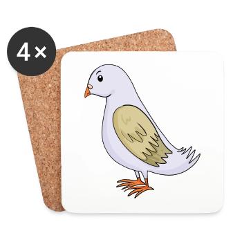 Dove - Coasters (set of 4) - white - Front