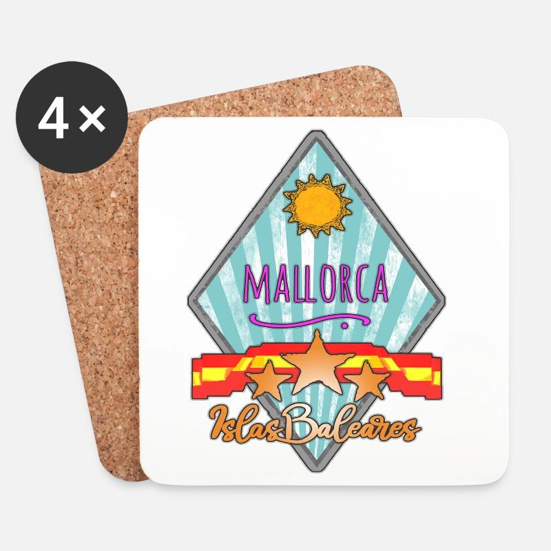 Mallorca Island Sterne Design - Untersetzer (4er-Set) - Weiß