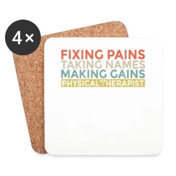 Physical Therapist Speech and Massage Therapy Chir - Untersetzer (4er-Set) - Weiß - Vorne