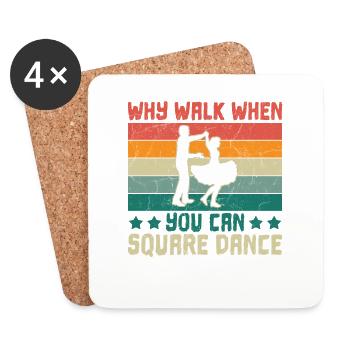 Ballet Ballerina Pole Dancer Line Dance Tap Dance - Untersetzer (4er-Set) - Weiß - Vorne