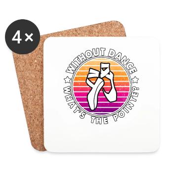 Ballet Ballerina Pole Dancer Line Dance Tap Dance - Untersetzer (4er-Set) - Weiß - Vorne