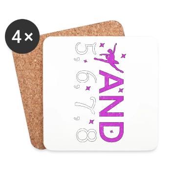 Ballet Ballerina Pole Dancer Line Dance Tap Dance - Untersetzer (4er-Set) - Weiß - Vorne