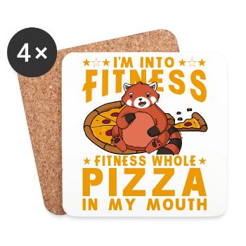 I'm into Fitness fit ness whole Pozza in my mouth - Coasters (set of 4) - white - Front