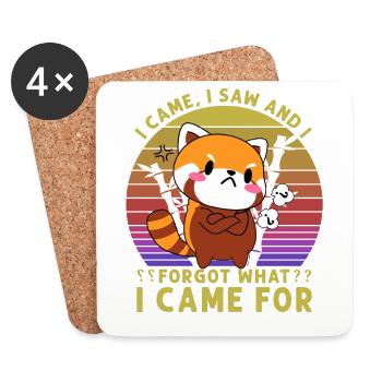 I came I saw and I forgot what I came for - Coasters (set of 4) - white - Front