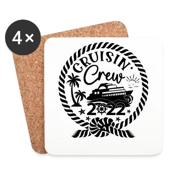 Cruisin Crew 2022 Family Matching - Coasters (set of 4) - white - Front