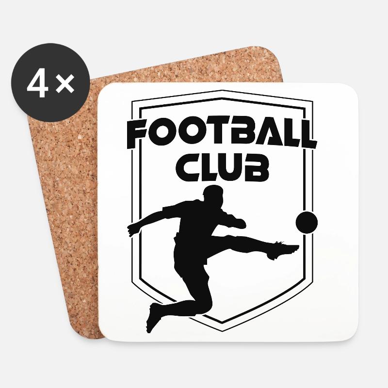 FC Wappen Schwarz - Untersetzer (4er-Set) - Weiß