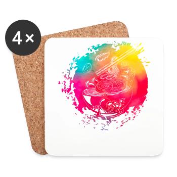 Ramen Retro - Coasters (set of 4) - white - Front