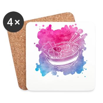 Ramen - Untersetzer (4er-Set) - Weiß - Vorne