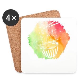 Ramen - Untersetzer (4er-Set) - Weiß - Vorne