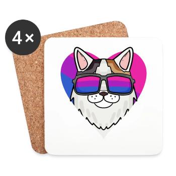 Cadeau bisexuel turc Van Cat - Dessous de verre (lot de 4) - blanc - Devant