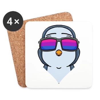 Bisexuell Pinguin Geschenk - Untersetzer (4er-Set) - Weiß - Vorne