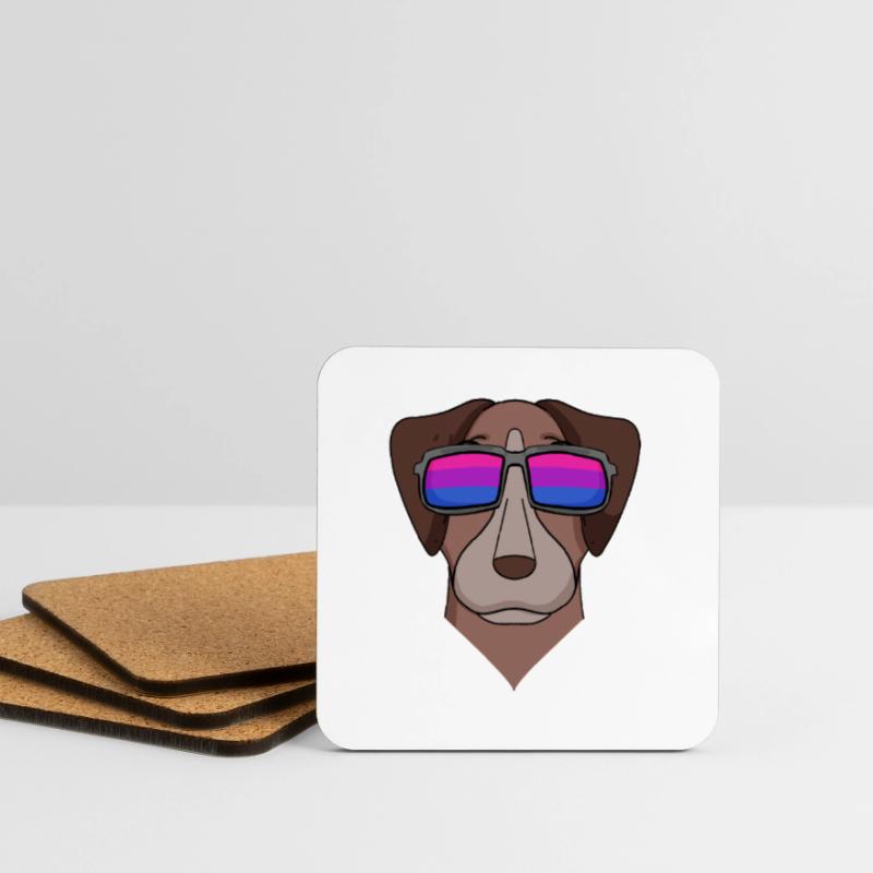 Bisexual Pointer Dog Gift Coasters (set of 4)