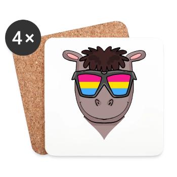 Pansexual Horse Gift - Coasters (set of 4) - white - Front