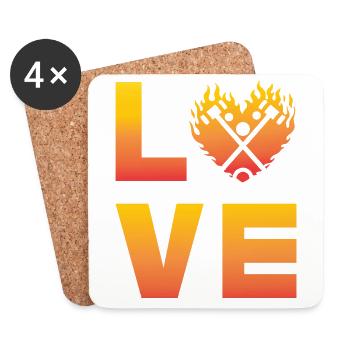 Croquet Love - Coasters (set of 4) - white - Front