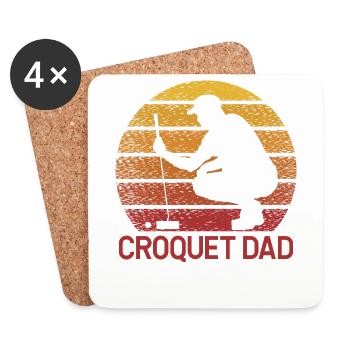 Croquet Dad - Coasters (set of 4) - white - Front