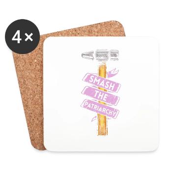 Smash The Patriarchy Feminist Women Empowerment - Untersetzer (4er-Set) - Weiß - Vorne