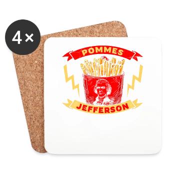 Pommes Jefferson Thomas USA American President - Coasters (set of 4) - white - Front