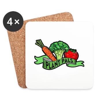 Vegan Power Plant Vegetarian Diet Veganism Veggies - Untersetzer (4er-Set) - Weiß - Vorne