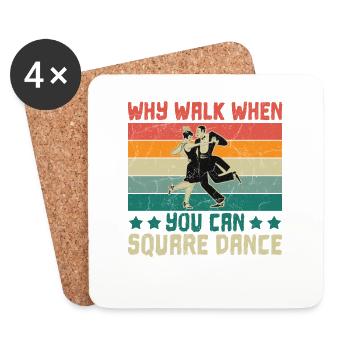 Ballet Ballerina Pole Dancer Line Dance Tap Dance - Untersetzer (4er-Set) - Weiß - Vorne