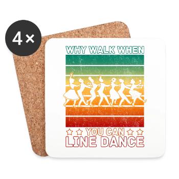 Ballet Ballerina Pole Dancer Line Dance Tap Dance - Untersetzer (4er-Set) - Weiß - Vorne