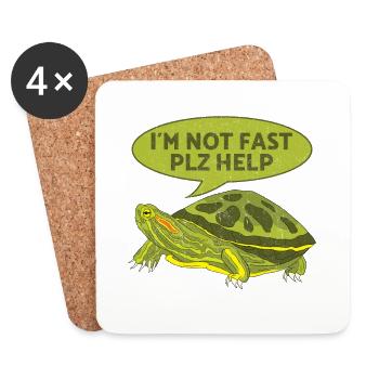 I'm Not Fast Plz Help Animal Rescue Animal Rights - Untersetzer (4er-Set) - Weiß - Vorne