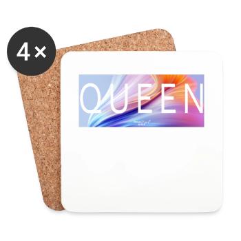 QUEEN - Coasters (set of 4) - white - Front
