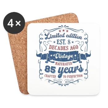 Vintage Legendary - Aged perfectly 85th birthday - Coasters (set of 4) - white - Front