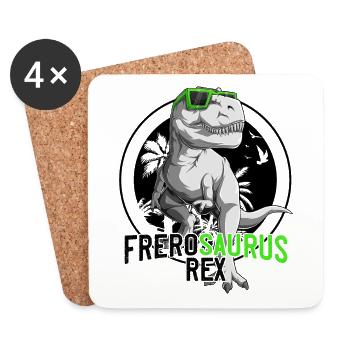 Grand Frère Dinosaure Cadeau Annonce Grossesse - Dessous de verre (lot de 4) - blanc - Devant