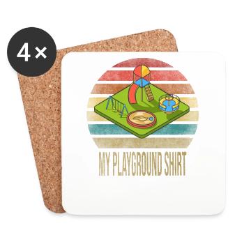 Kids Playground Fun Time Play Party - Coasters (set of 4) - white - Front