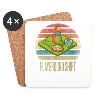 Kids Playground Fun Time Play Party - Coasters (set of 4) - white - Front