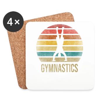 Handstand Fitness Gymnast Sports Parkour - Coasters (set of 4) - white - Front
